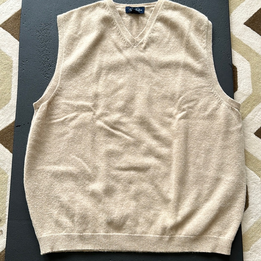 Brooks Brothers 100% Lambswool tan sweater vest